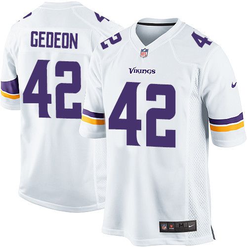 Men Minnesota Vikings #42 Ben Gedeon Nike White Player Game NFL Jersey